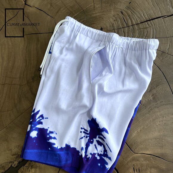 Dries Van Noten: EU46 Piper Psychedelic Palm Len Lye Print Graphic Short SS21 - Picture 9 of 13